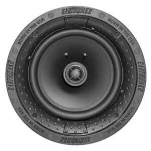 R650 in-ceiling speaker with grille removed. It is used in commercial and home theater installations.